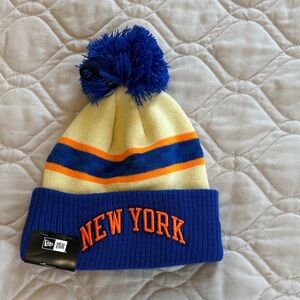 New Era Pom Beanie - Blue, Yellow & Orange